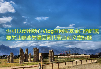 买基金白酒时需要关注哪些关键因素