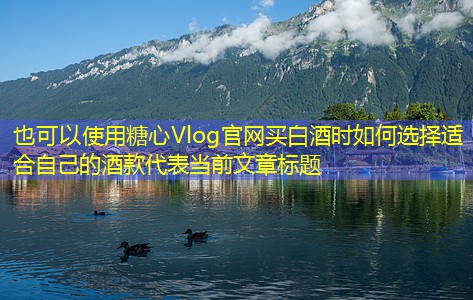 买白酒时如何选择适合自己的酒款