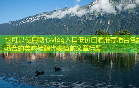 低价白酒推荐适合各类场合的美味佳酿